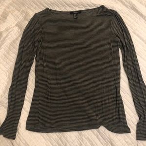 F21 Moss Breton Stripe Boatneck